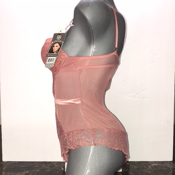 Daisy Fuentes Push Up Teddy Bodysuit Mesh & Lace.Size Medium. - Picture 7 of 15